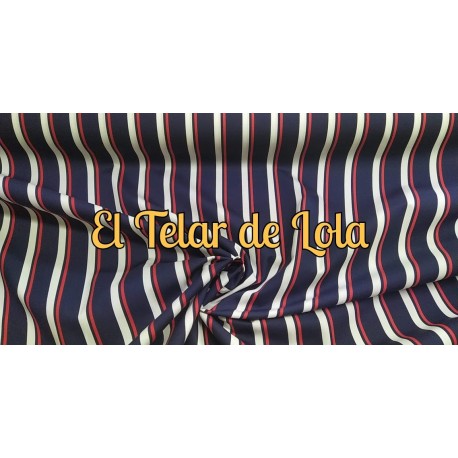 POPELIN RAYAS MARINERA 25CMS
