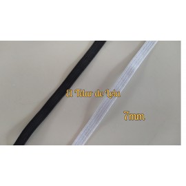 ELASTICO PLANO 7MM BLANCO