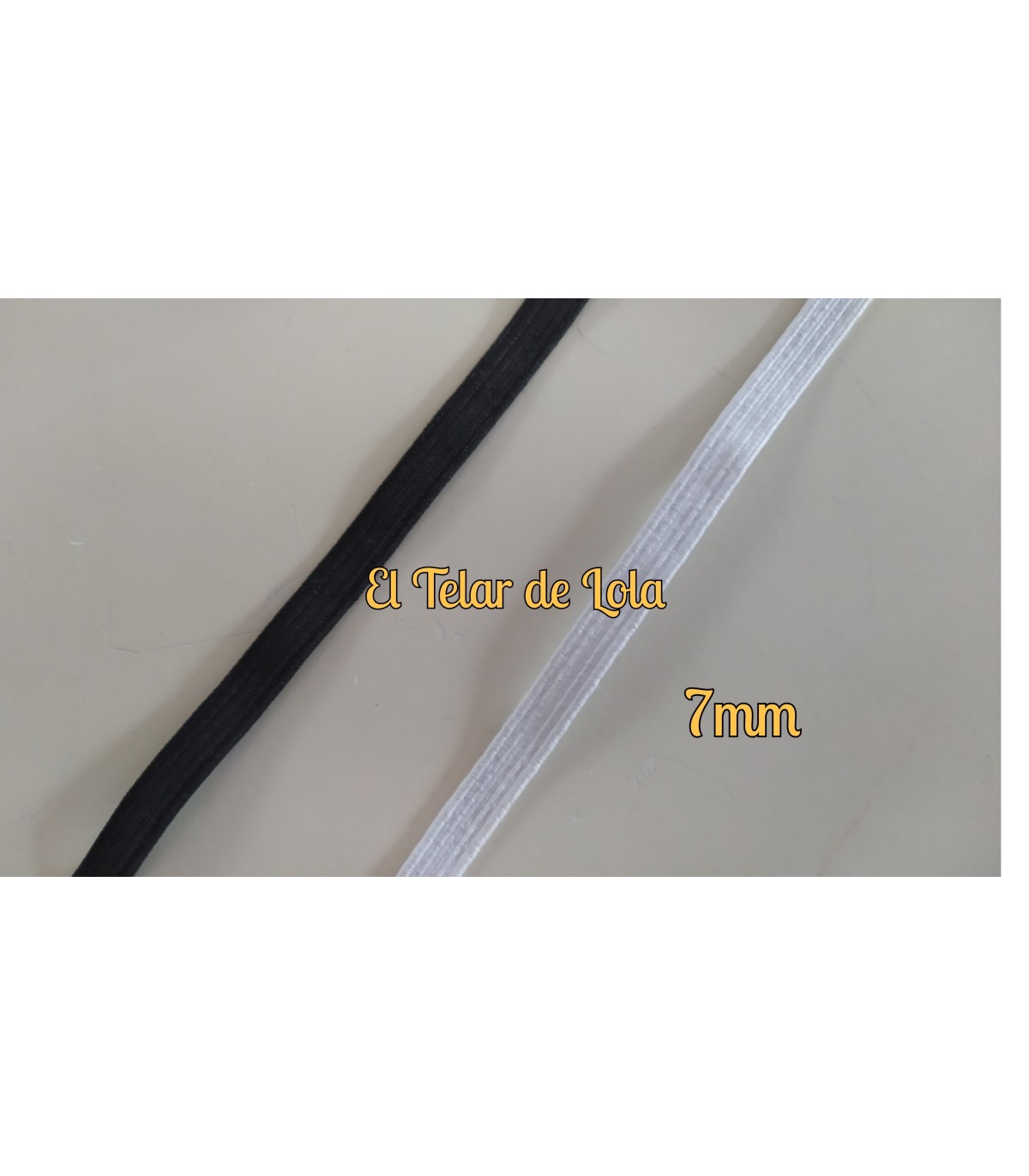 ELASTICO PLANO 7MM BLANCO
