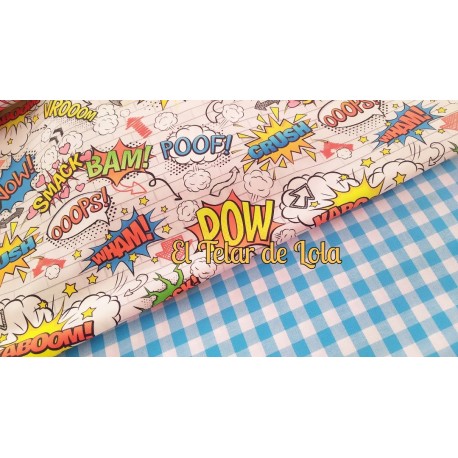 VICHY 1CM TURQUESA 25 CMS