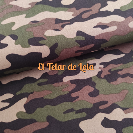 POPELIN CAMUFJAJE VERDE 25 CMS