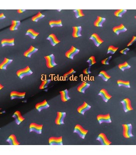 BANDERAS GLTB SOBRE FONDO NEGRO