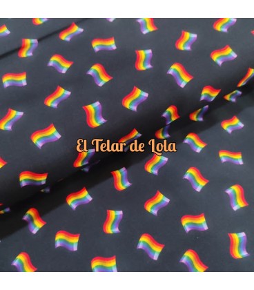 BANDERAS GLTB SOBRE FONDO NEGRO