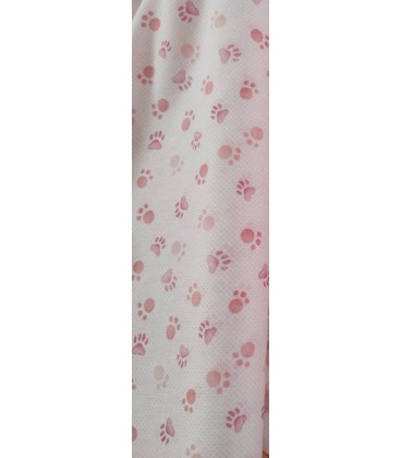 POPELIN HUELLAS ROSAS