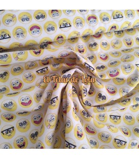 ESTAMPADO EMOJIS F/ BLANCO