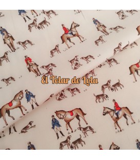 VIYELA ESTAMPADA CABALLOS F/BEIG