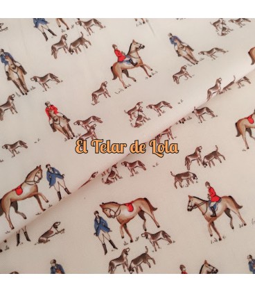 VIYELA ESTAMPADA CABALLOS F/BEIG