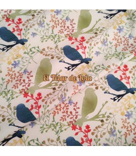 VIYELA ESTAMPADA PAJAROS GRANDES