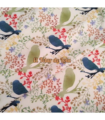 VIYELA ESTAMPADA PAJAROS GRANDES