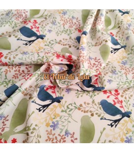 VIYELA ESTAMPADA PAJAROS GRANDES