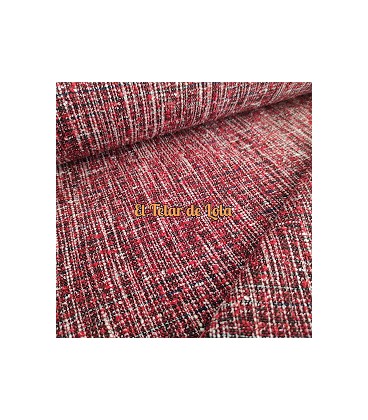TEJIDO CHANEL PARIS COLOR ROJO
