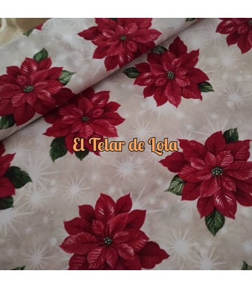 LONETA NAVIDAD POINSETTIA