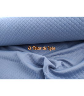 SUDADERA PUNTO DIAMANTE AZUL EMPOLVADO