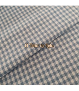 VICHY ALGODON 5MM AZUL EMPLOVADO