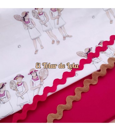 POPELIN NIÑAS TENIS 25 CMS