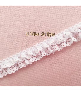 PUNTILLA FRUNCIDA DOBLE BCO/BCO