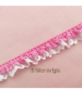 PUNTILLA FRUNCIDA DOBLE F/ MARFIL