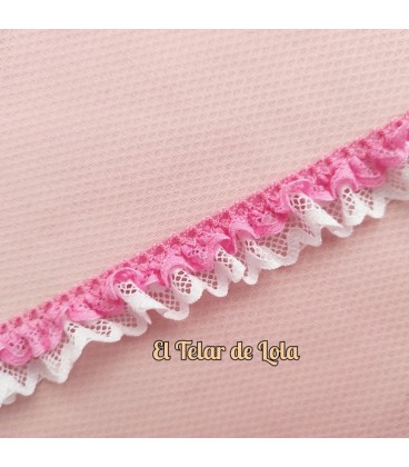 PUNTILLA FRUNCIDA DOBLE F/ MARFIL