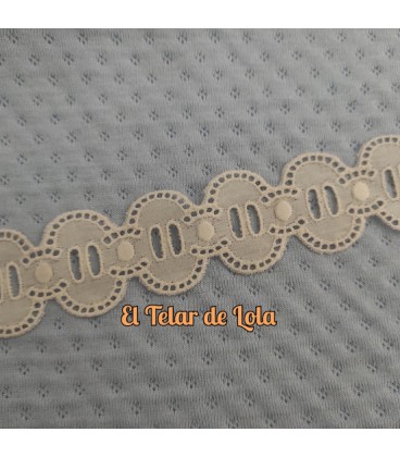 PASACINTAS BORDADO COLOR BEIG