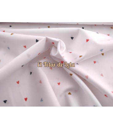 POPELIN MINI CORAZONES COLORES