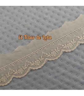 PUNTILLA BORDADA REJILLA BEIG