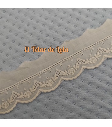 PUNTILLA BORDADA REJILLA BEIG