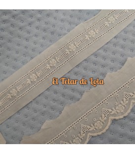 PUNTILLA BORDADA REJILLA BEIG