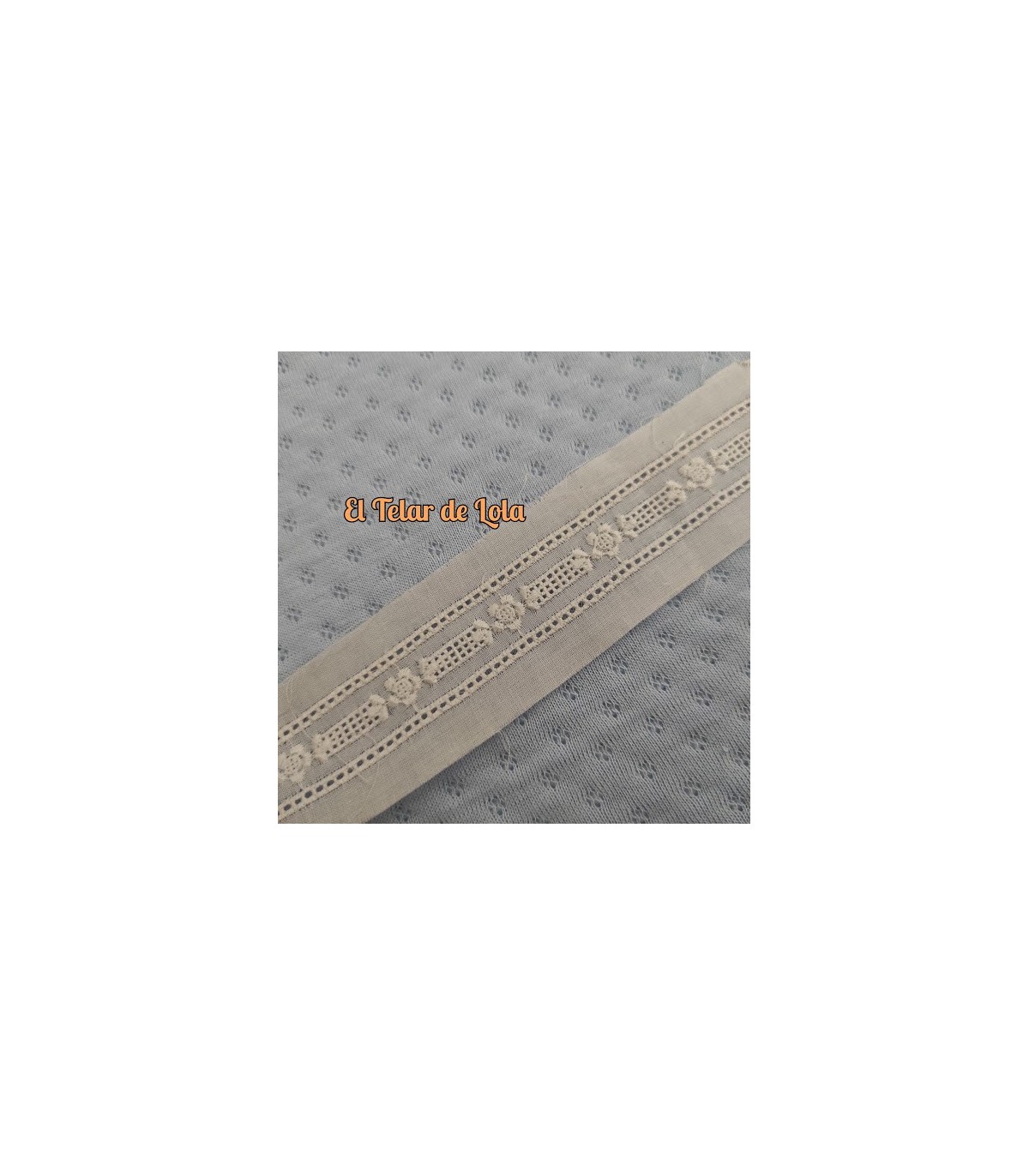 ENTREDOS BORDADO REJILLA BEIG