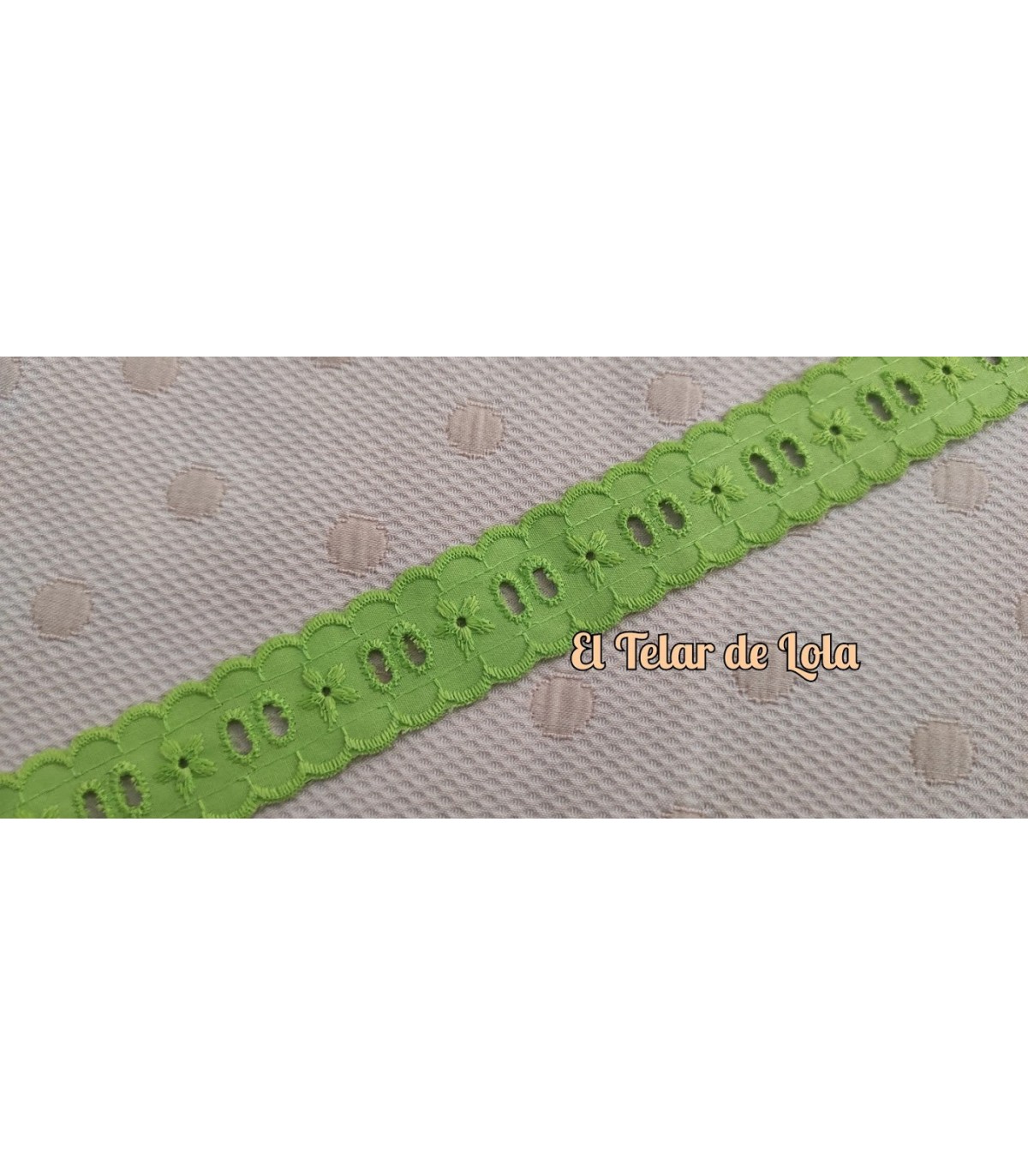 PASACINTA BORDADO VERDE LIMA