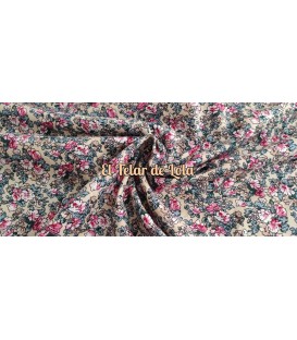 POPELIN TIPO LIBERTY FONDO CREMA