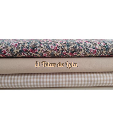 POPELIN TIPO LIBERTY FONDO CREMA