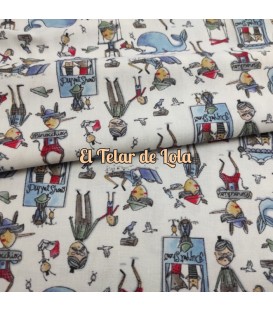 POPELIN PINOCHO CELESTE