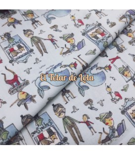 POPELIN PINOCHO CELESTE