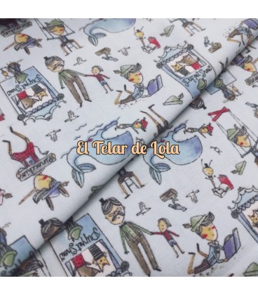 POPELIN PINOCHO CELESTE