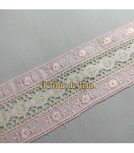 ENTREDOS ALGODON  ROSA/CAMEL