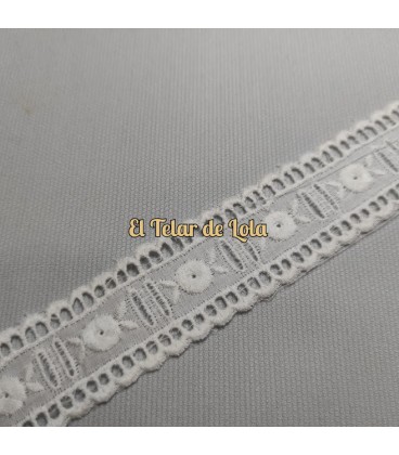 PASACINTA BORDADO BLANCO