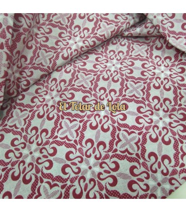 LONETA ESTAMPADA DIBUJOS GRANATES