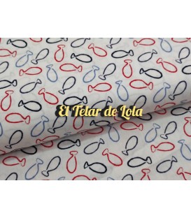 POPELIN SILUETA PECES