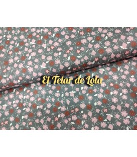 POPELIN ESTAMPADO GRIS/FUXIA