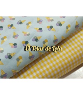 POPELIN HELADO VERDE EMPOLVADO