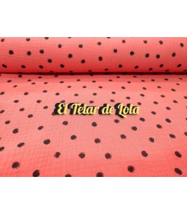 DOBLE GASA TOPOS CORAL