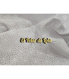 BATISTA PERFORADA CIRCULOS BLANCA