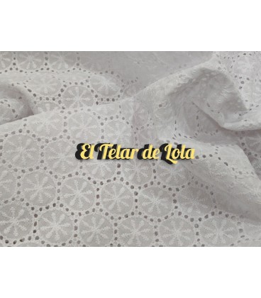 BATISTA PERFORADA CIRCULOS BLANCA