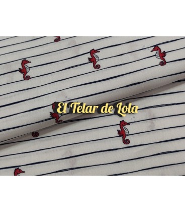 POPELIN ALGODON CABALLITOS DE MAR