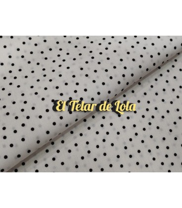 POPELIN LUNARES DISPAREJOS NEGRO