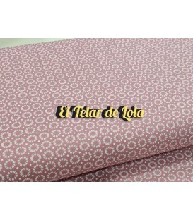 POPELIN CIRCULITOS ROSA VIEJO