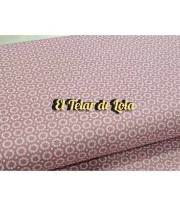 POPELIN CIRCULITOS ROSA VIEJO