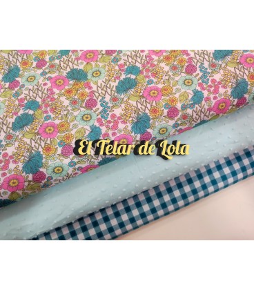 NANSOUK FLORES LILA/VERDE