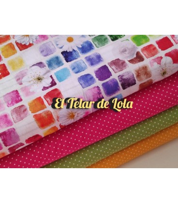 SATEN ESTAMPADO ACUARELA