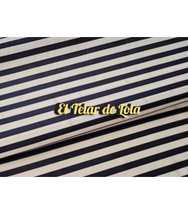 POPELIN RAYAS MARINO